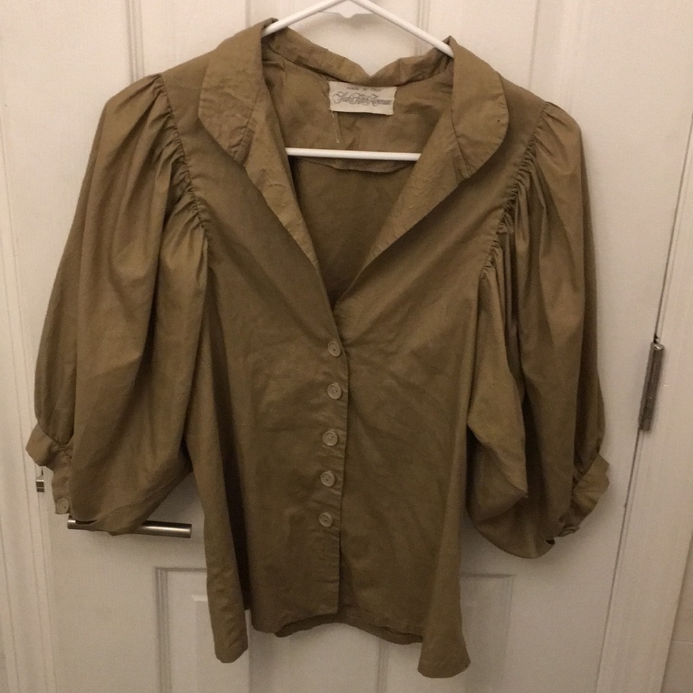 Vintage Saks Fifth Avenue Puff Sleeve Blouse sz 6